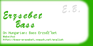 erzsebet bass business card